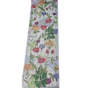 Ekelund Sweden Alpine Flowers Cotton Tapestry Poppy Botanical VTG Table Runner